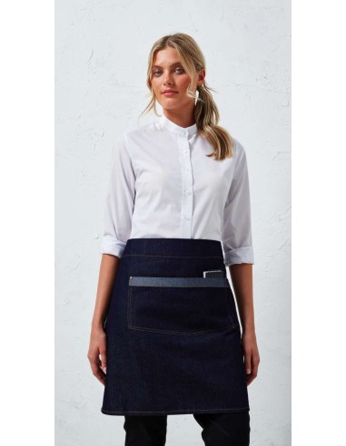 PRE-PR128-Domain Contrast Denim Waist Apron